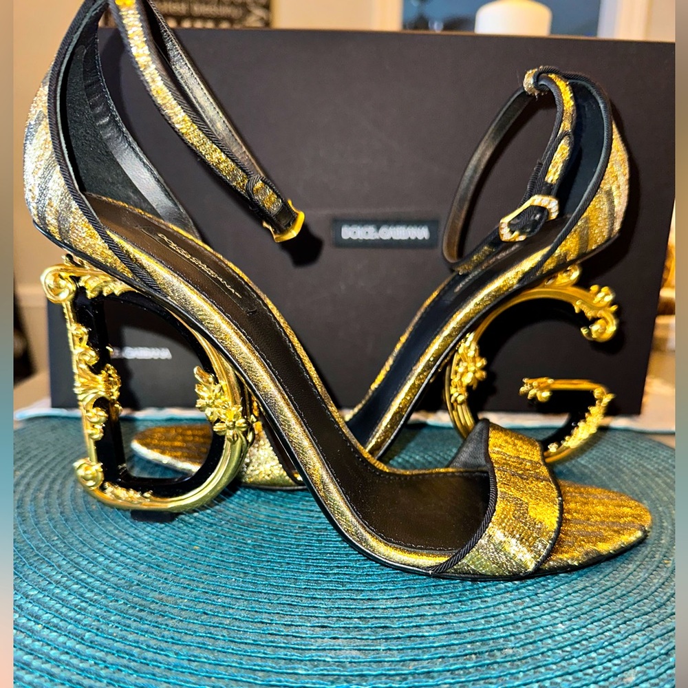 AUTHENTIC D&G Heels! Worn once. Comes with box and duster bag